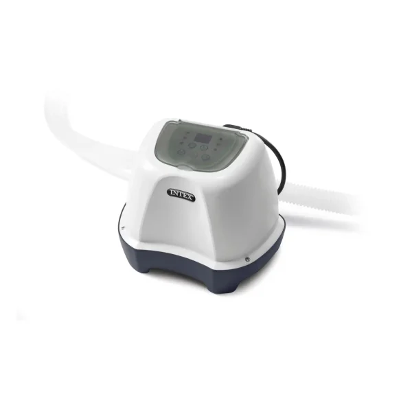 Hlorinator INTEX QS400 (100-240 V) automatski proizvodi 4 g/h hlora, eliminiše bakterije i alge i održava vodu čistom. Pogodan za bazene do 17.413 L!